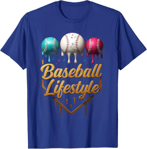 Baseball Lifestyle drip T-Shirt - T-Shirt | Royal