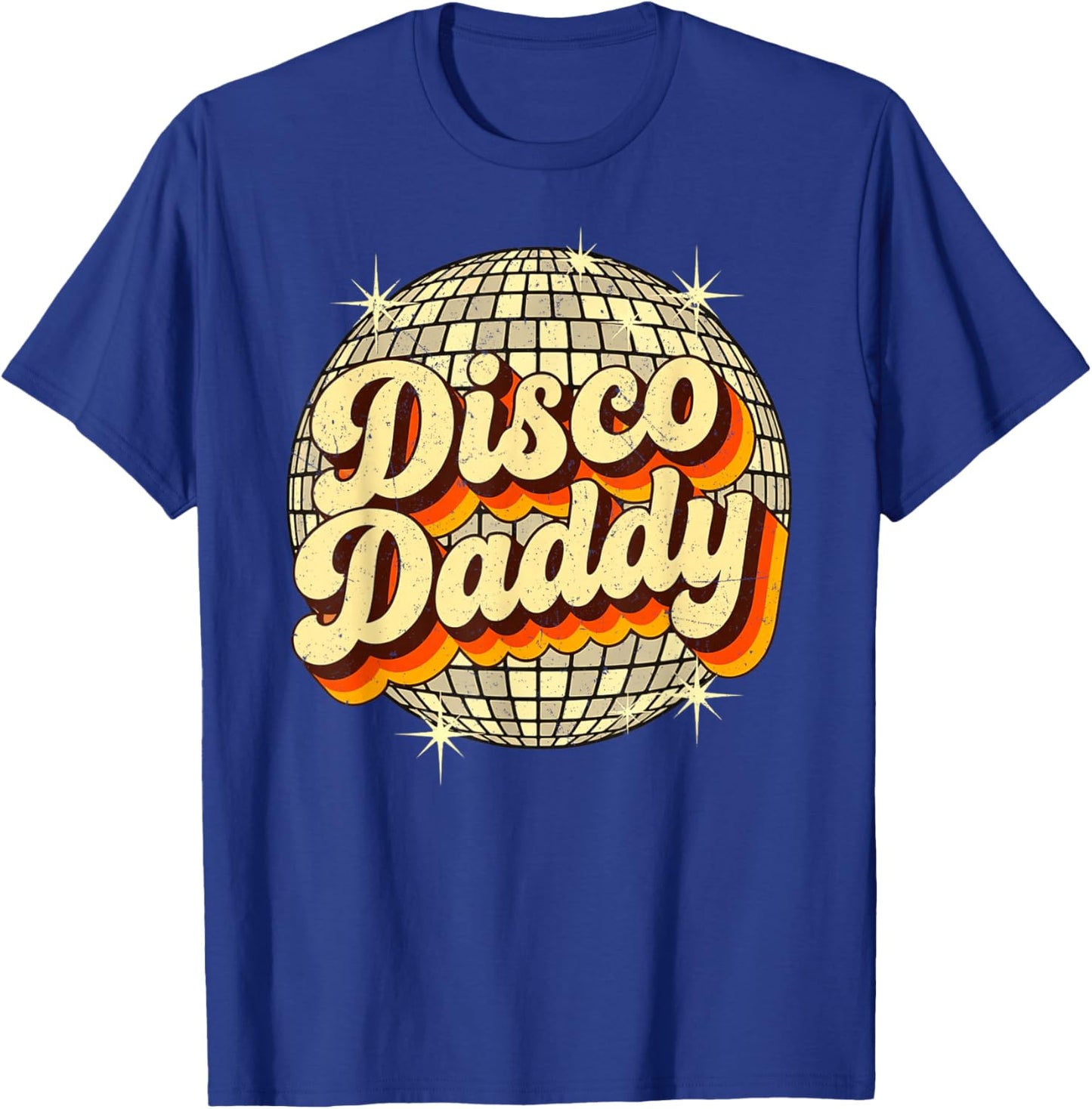 Vintage Retro Ball 70s Disco Daddy Party T-Shirt - T-Shirt | Royal