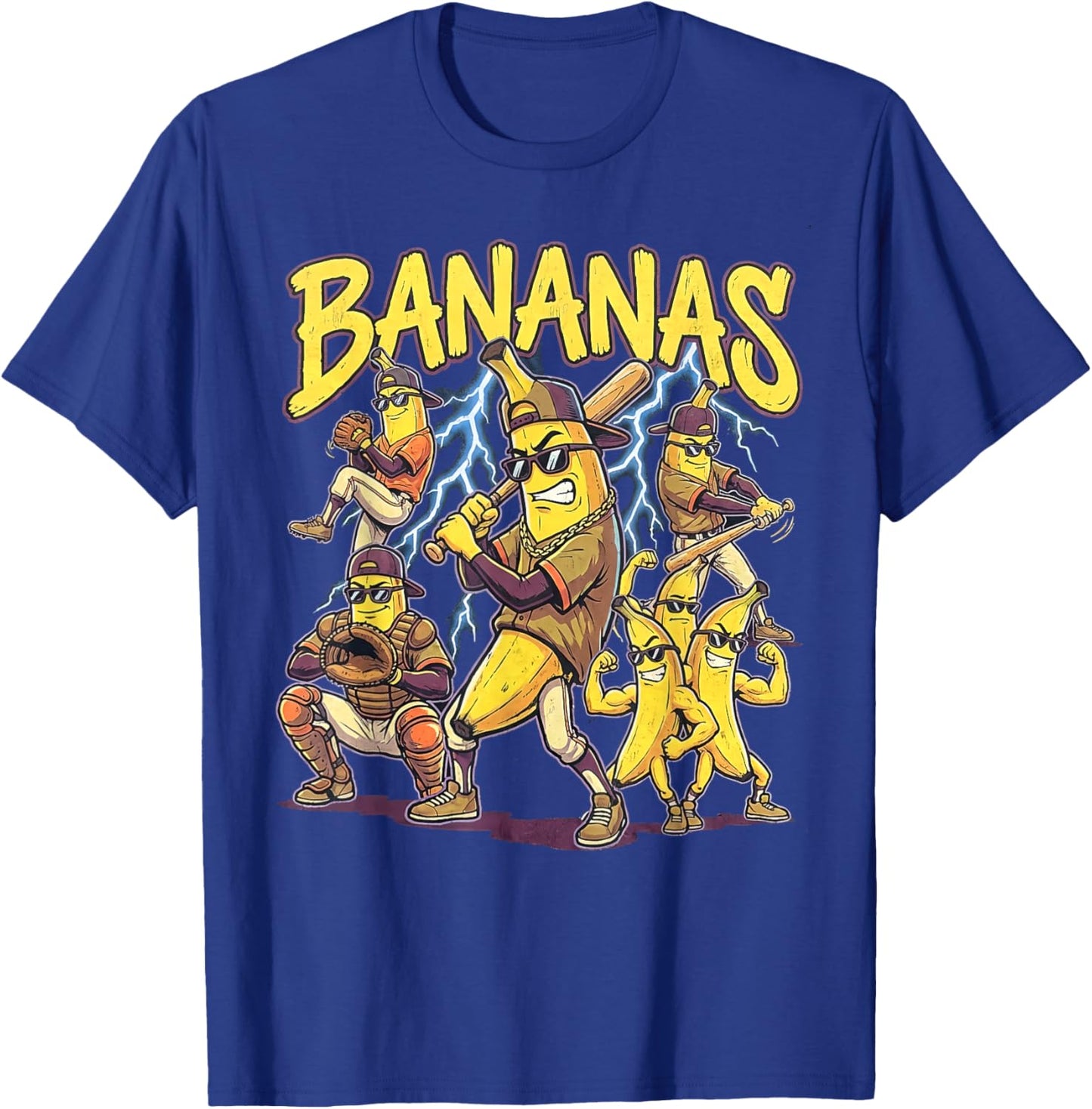 Banana Funny Men Women Kids Youth Boys Girls T-Shirt - T-Shirt | Royal