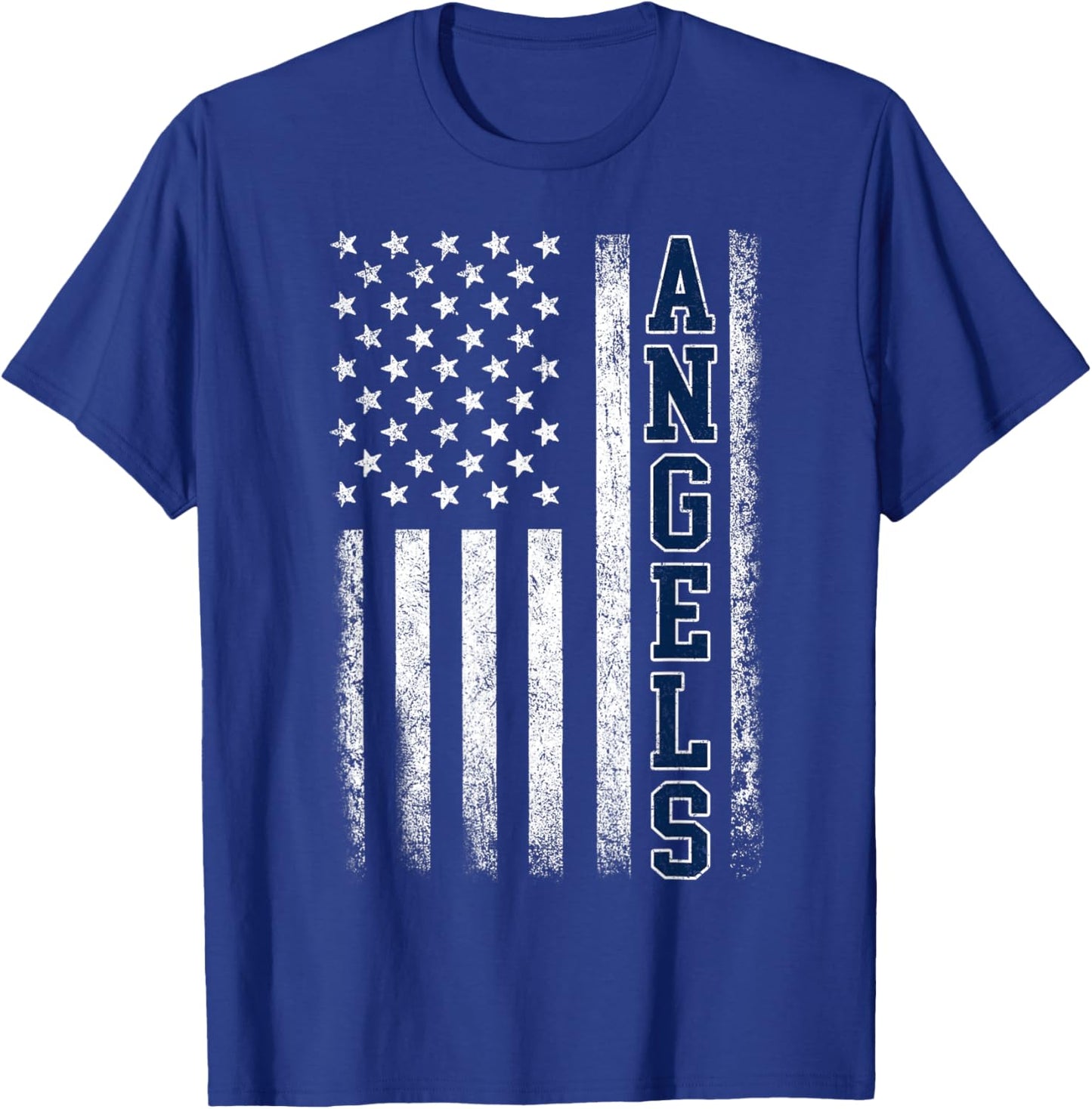 Angels Vintage US Flag Men Women Kid T-Shirt - T-Shirt | Royal