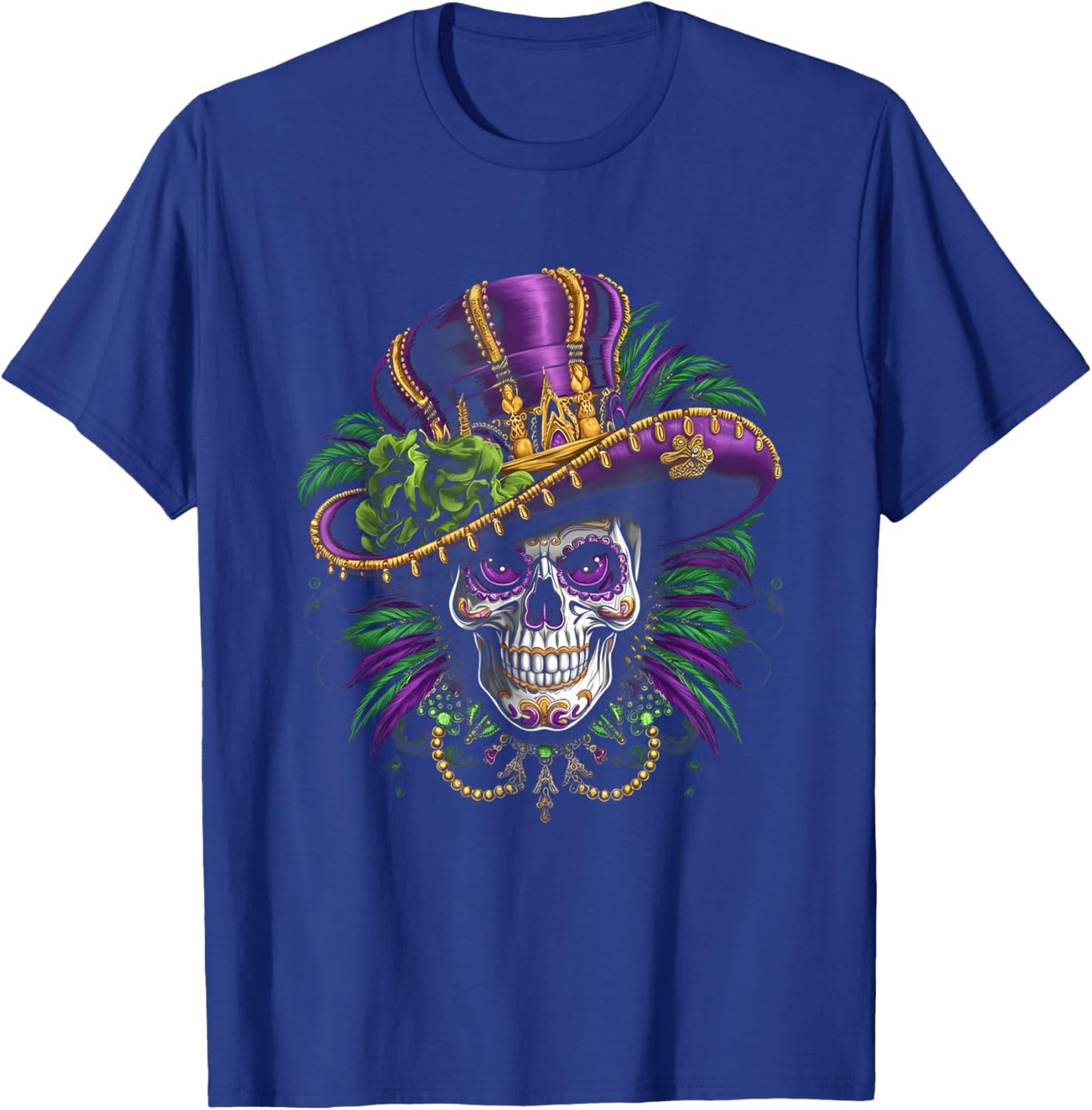 Mardi Gras Costume Sugar Skull Carnival New Orleans Trip T-Shirt - T-Shirt | Royal