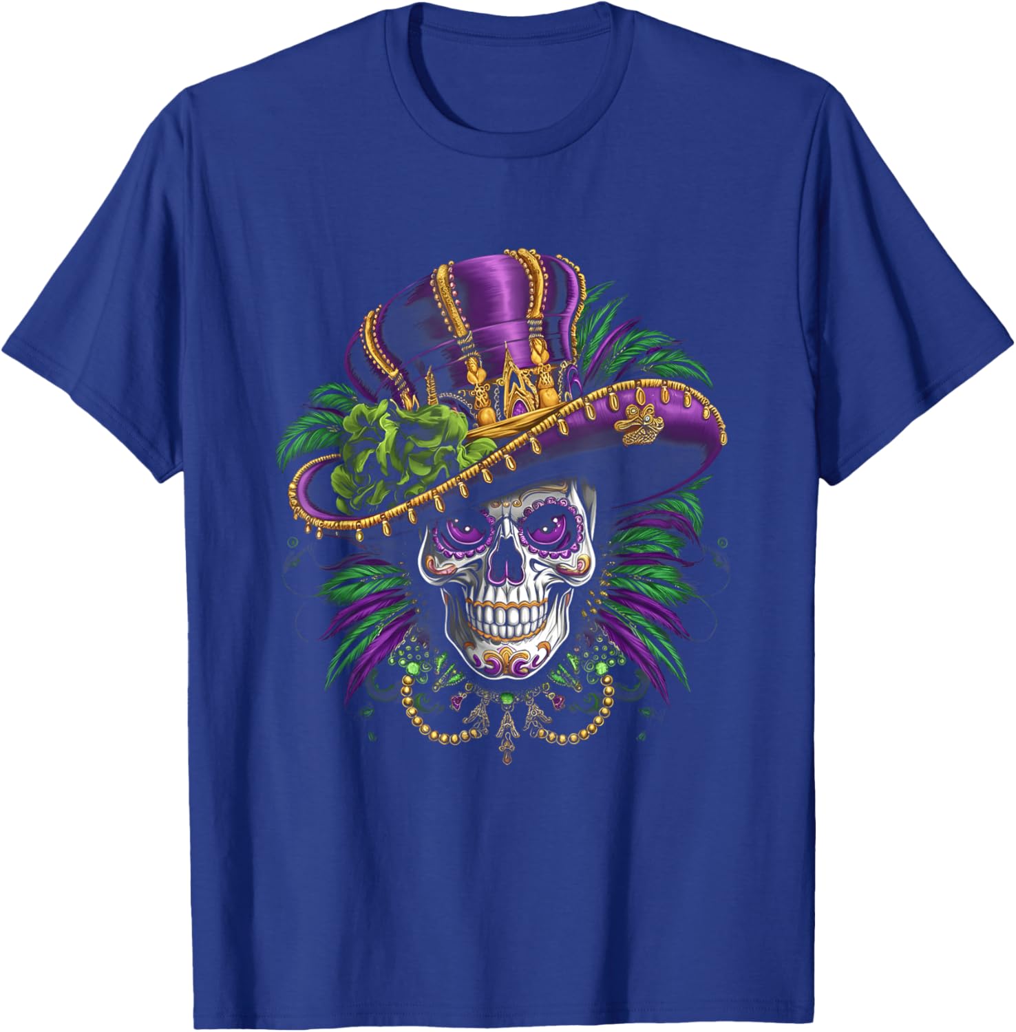 Mardi Gras Costume Sugar Skull Carnival New Orleans Trip T-Shirt - T-Shirt | Royal