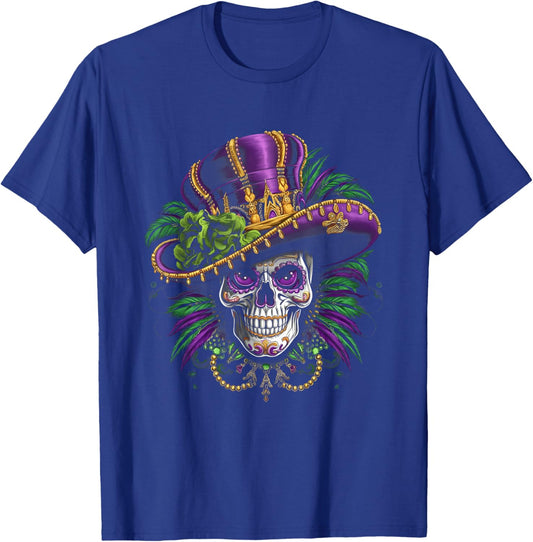 Mardi Gras Costume Sugar Skull Carnival New Orleans Trip T-Shirt - T-Shirt | Royal
