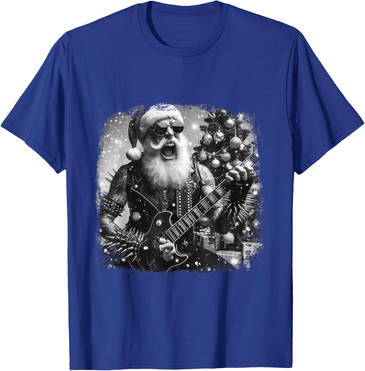Christmas Vibe Retro Santa Jingle Bell Rock Rockin T-Shirt - T-Shirt | Royal