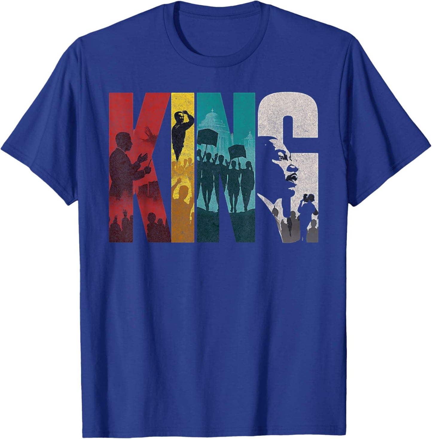 Retro Martin Luther King Jr Day I Have a Dream MLK Bold T-Shirt - T-Shirt | Royal