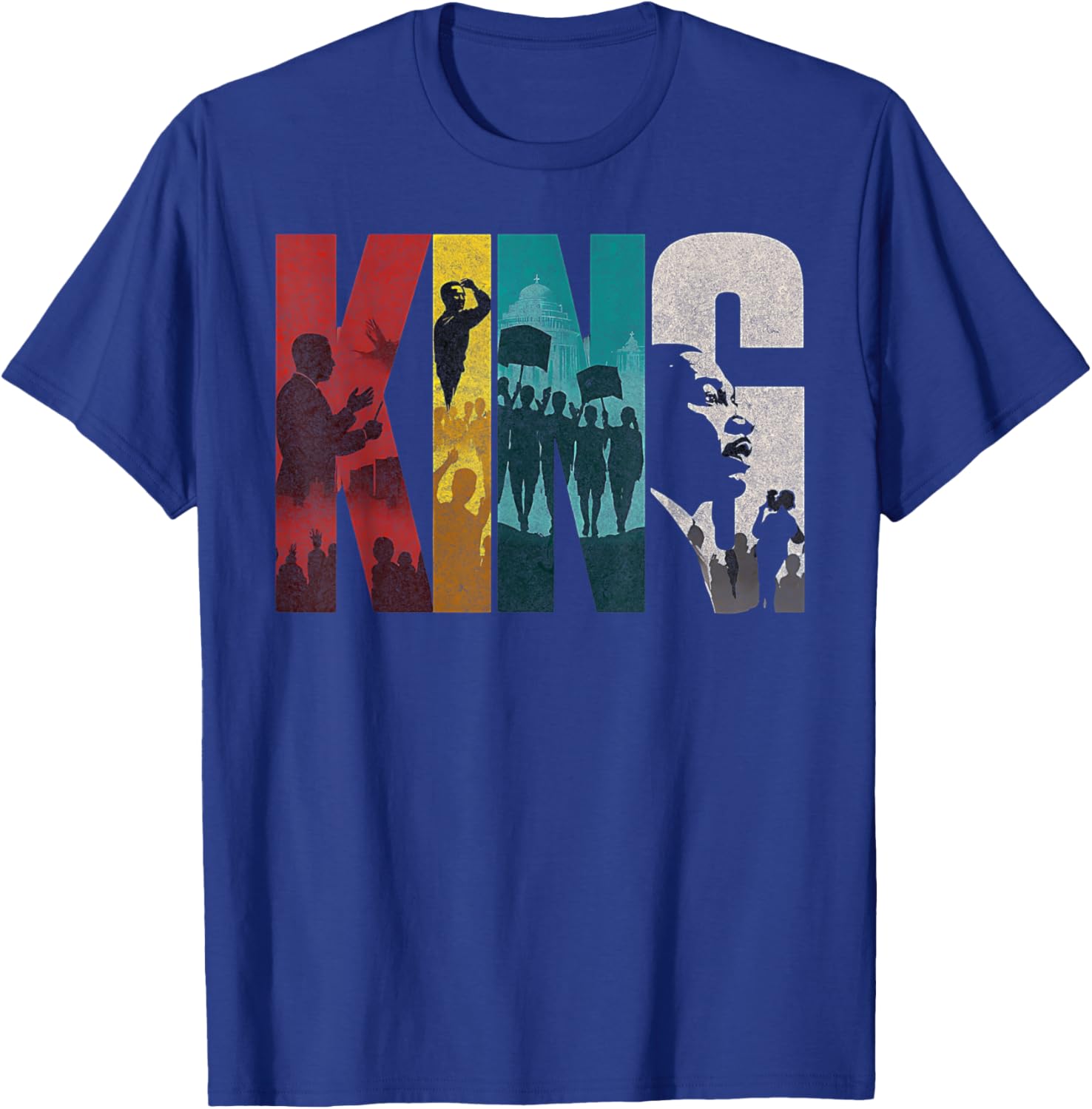 Retro Martin Luther King Jr Day I Have a Dream MLK Bold T-Shirt - T-Shirt | Royal