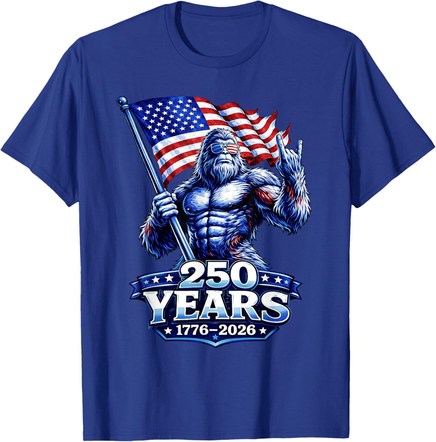250 Years 1776 2026 250th Shirt American Patriotic 4th July T-Shirt - T-Shirt | Royal