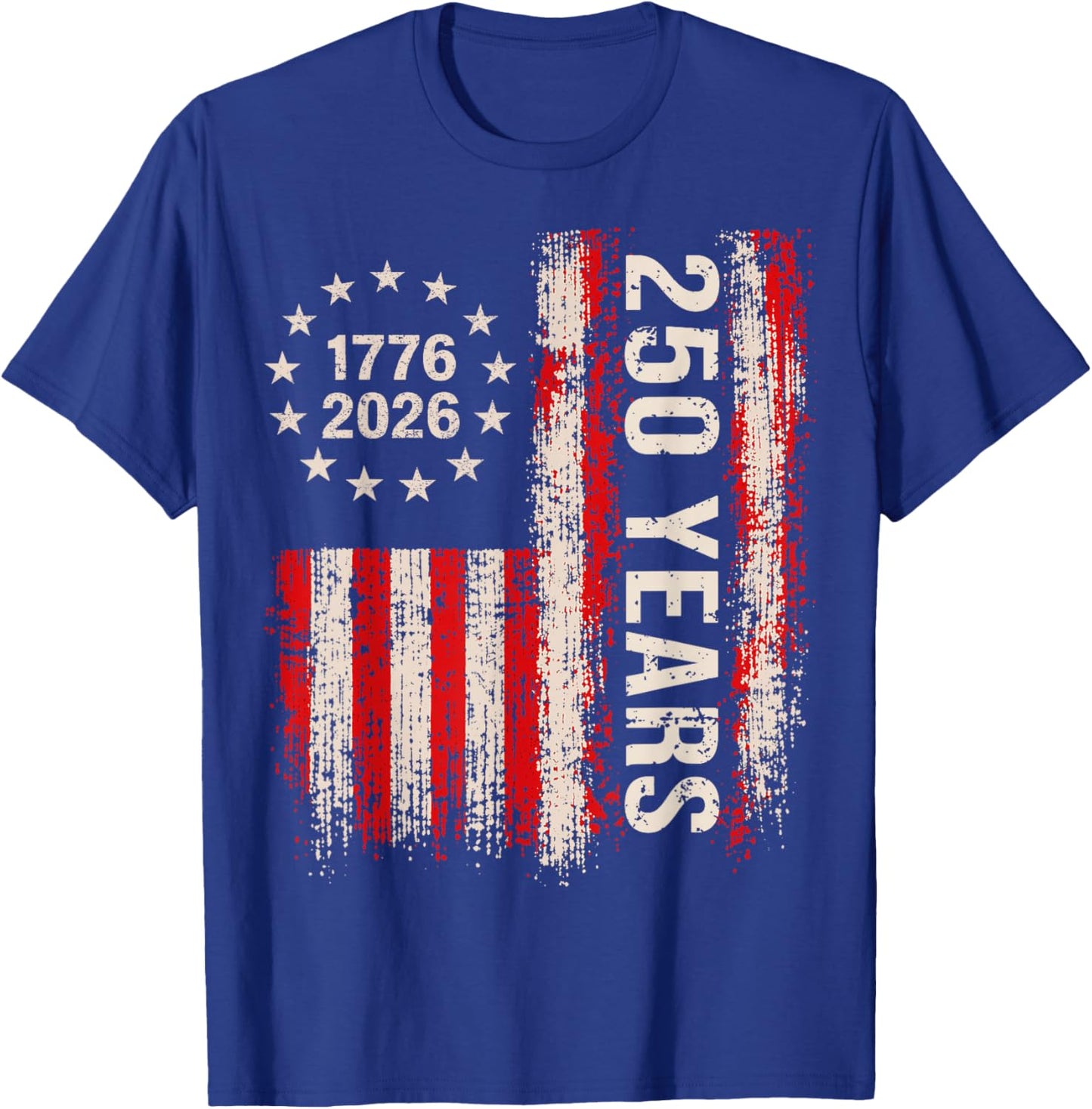 250 Years American History Commemorative Art 1776 2026 T-Shirt - T-Shirt | Royal