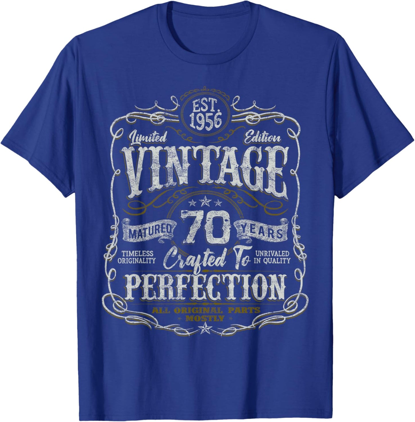Vintage 1956 Limited Edition Shirt 70 Year Old 70th Birthday T-Shirt - T-Shirt | Royal