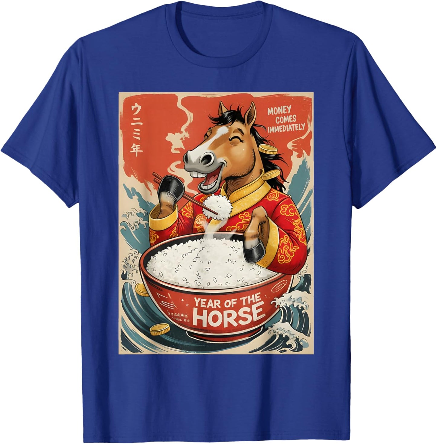 Zodiac Chinese New Year of The Horse 2026 Rice Men Women T-Shirt - T-Shirt | Royal