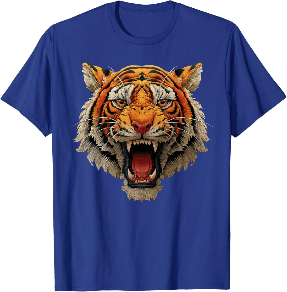 Tiger Roaring Graphic T-Shirt - T-Shirt | Royal