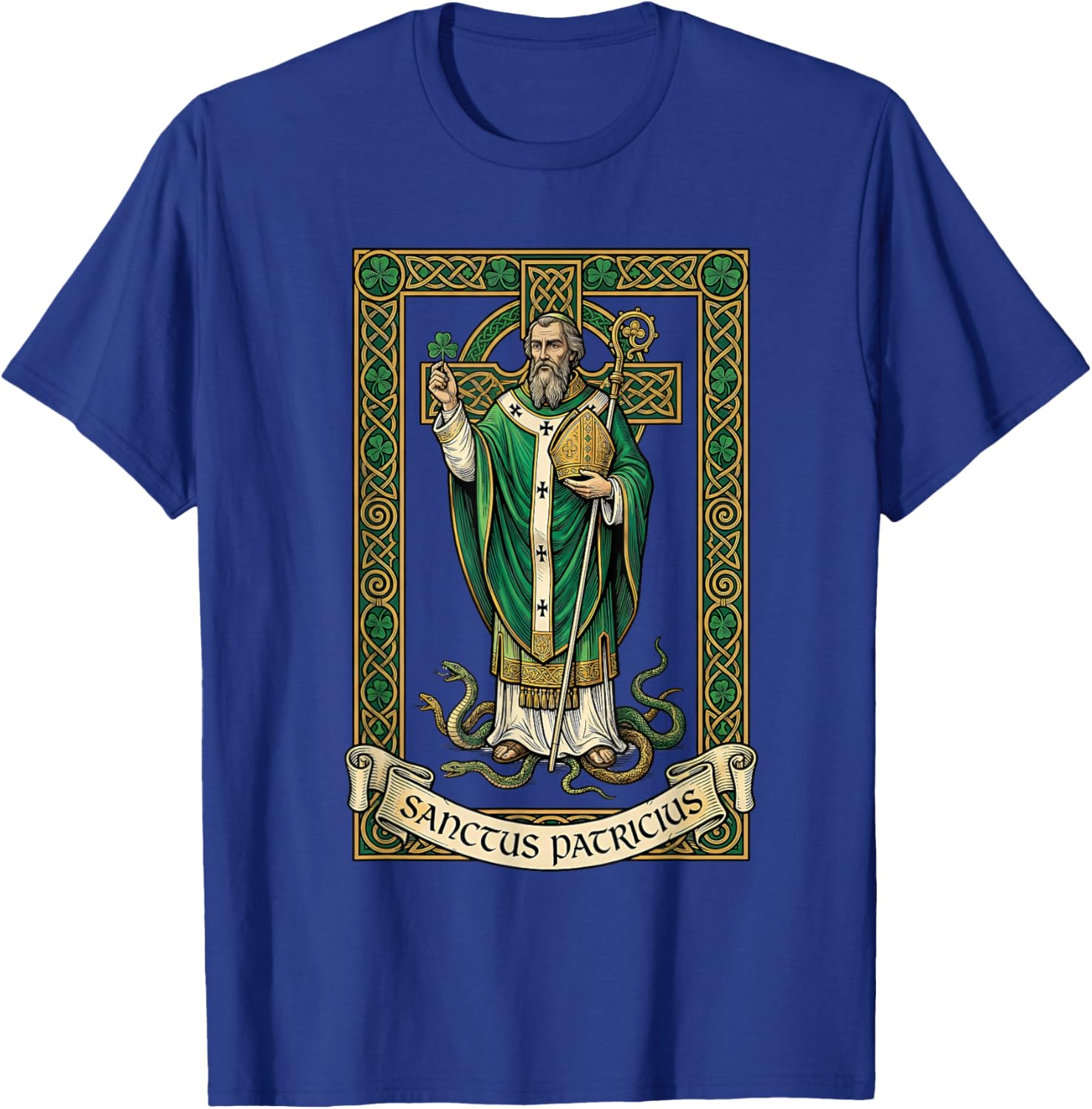 Saint Patrick of Ireland Catholic Irish T-Shirt - T-Shirt | Royal
