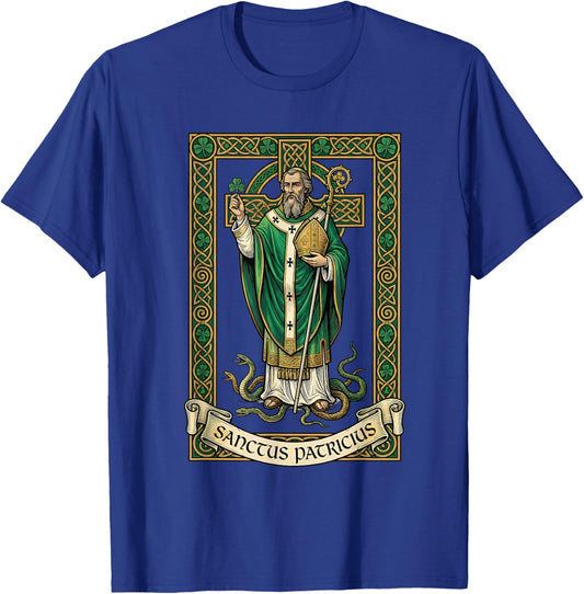 Saint Patrick of Ireland Catholic Irish T-Shirt - T-Shirt | Royal