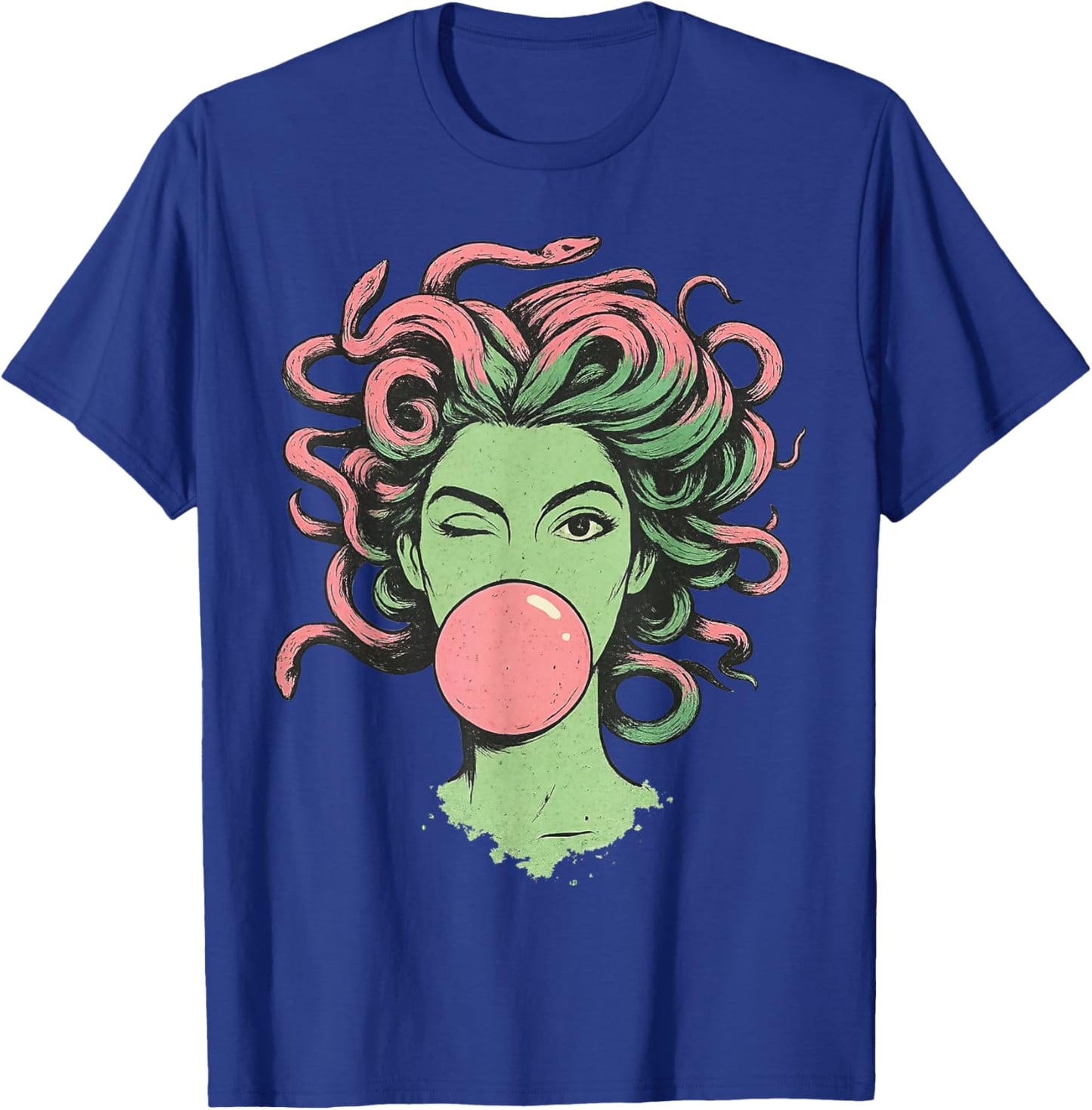 Medusa Bubblegum Mythological Snake Hair Goddess Feminist T-Shirt - T-Shirt | Royal
