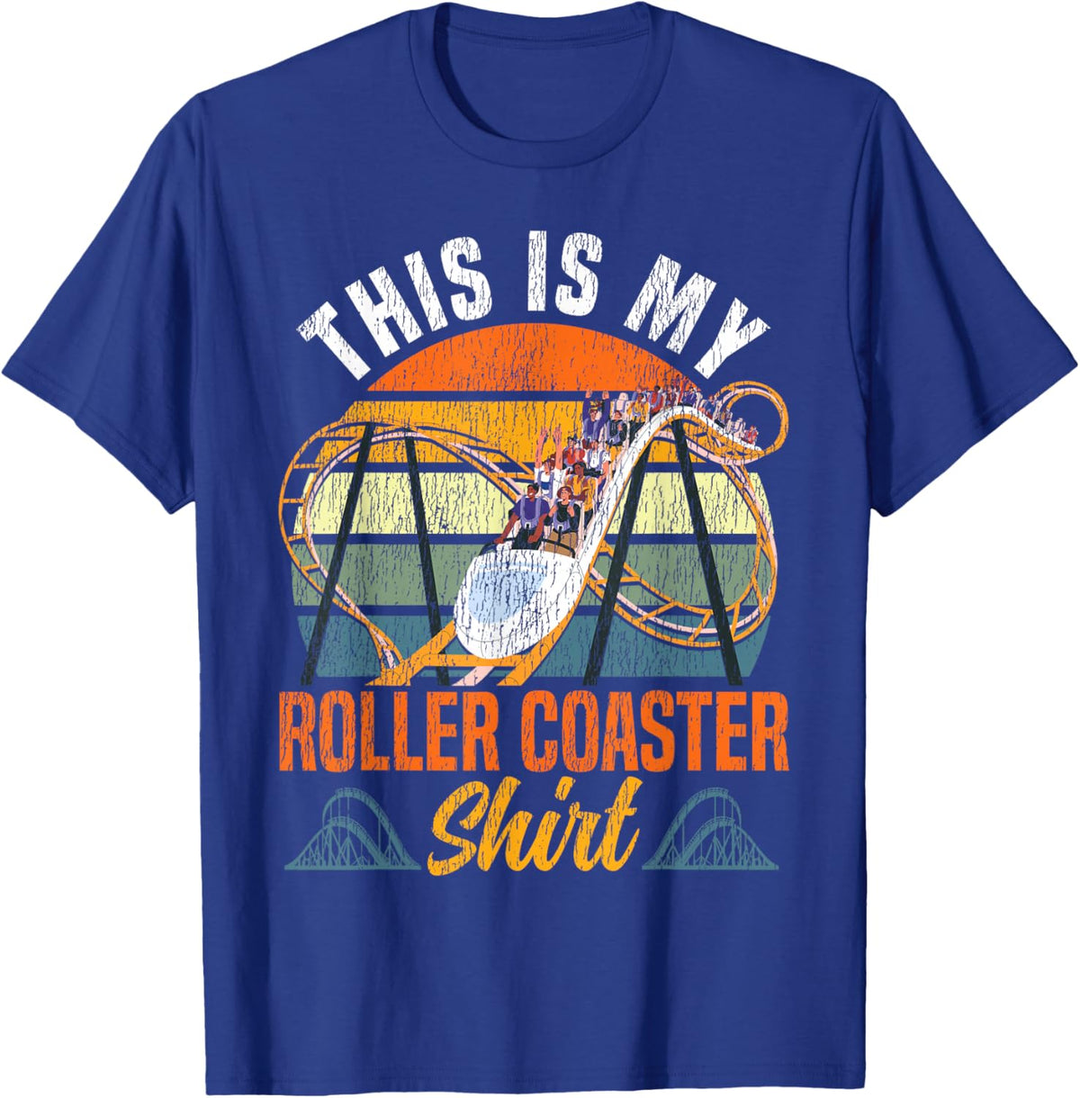Roller Coaster Retro Vintage This is My Roller Coaster Shirt T-Shirt - T-Shirt | Royal