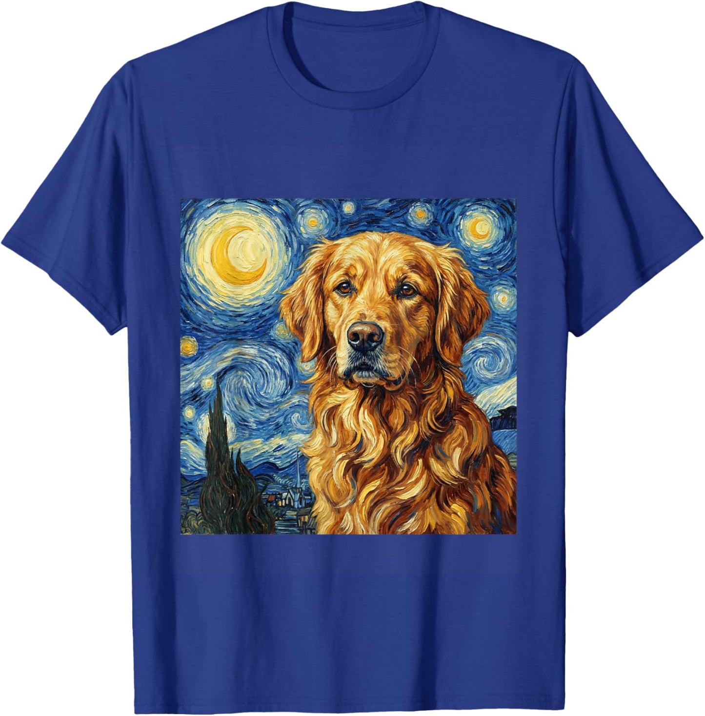 Golden Retriever Starry Night Dog Lover T-Shirt - T-Shirt | Royal