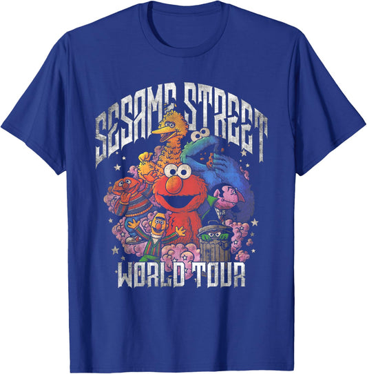 Sesame Street World Tour Group Shot T-Shirt - T-Shirt | Royal