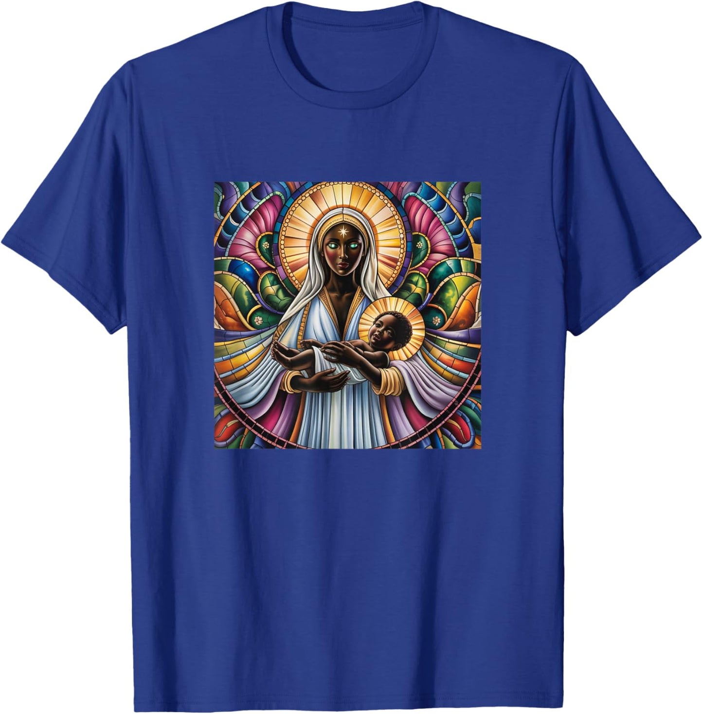 Black Madonna and Child - Mary, Blessed Virgin T-Shirt - T-Shirt | Royal