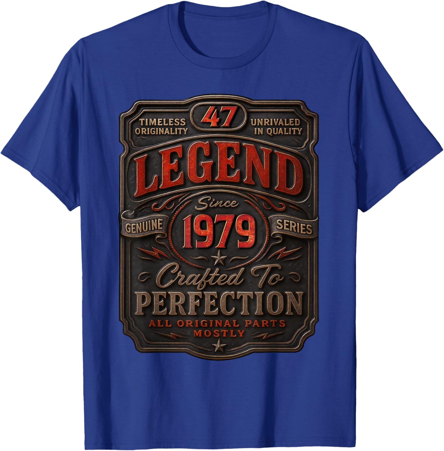 Vintage 1979 Limited Edition Shirt 47 Year Old 47th Birthday T-Shirt - T-Shirt | Royal