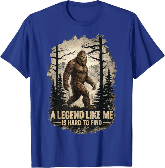 A Legend Like Me is Hard to Find Bigfoot Gifts Men Women Kid T-Shirt - T-Shirt | Royal