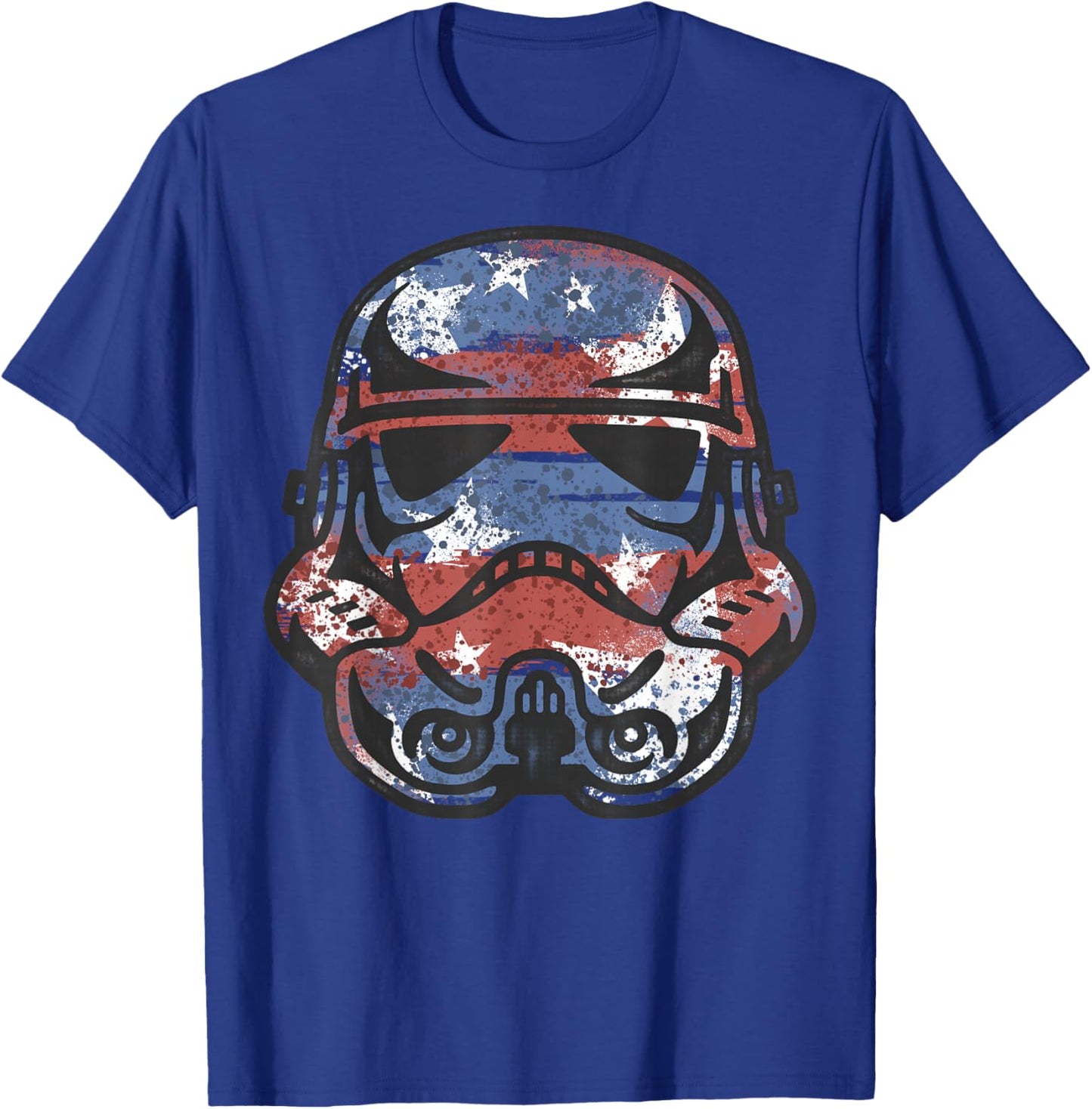 Star Wars 4th Of July American Flag Stormtrooper Helmet T-Shirt - T-Shirt | Royal