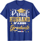 Proud Husband of 2026 Graduate Awesome Family College T-Shirt - T-Shirt | Royal