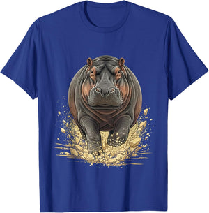 Hippo Hippopotamus for Mom Dad Kids Hippo Animal Lover T-Shirt - T-Shirt | Royal