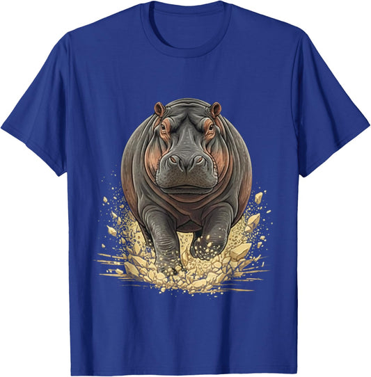 Hippo Hippopotamus for Mom Dad Kids Hippo Animal Lover T-Shirt - T-Shirt | Royal