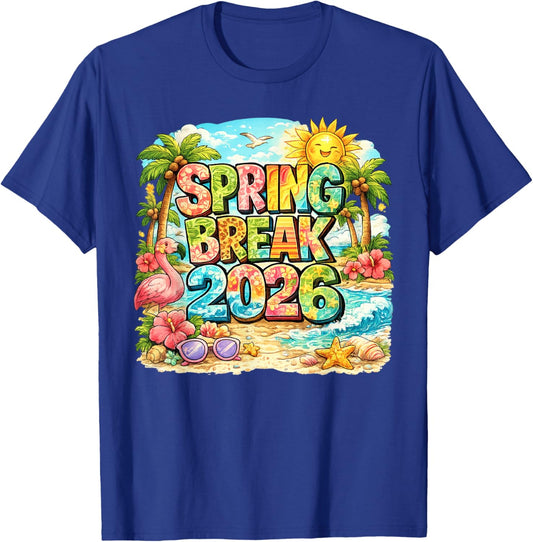Spring Break 2026 Matching Family Group Vacation Trip T-Shirt - T-Shirt | Royal