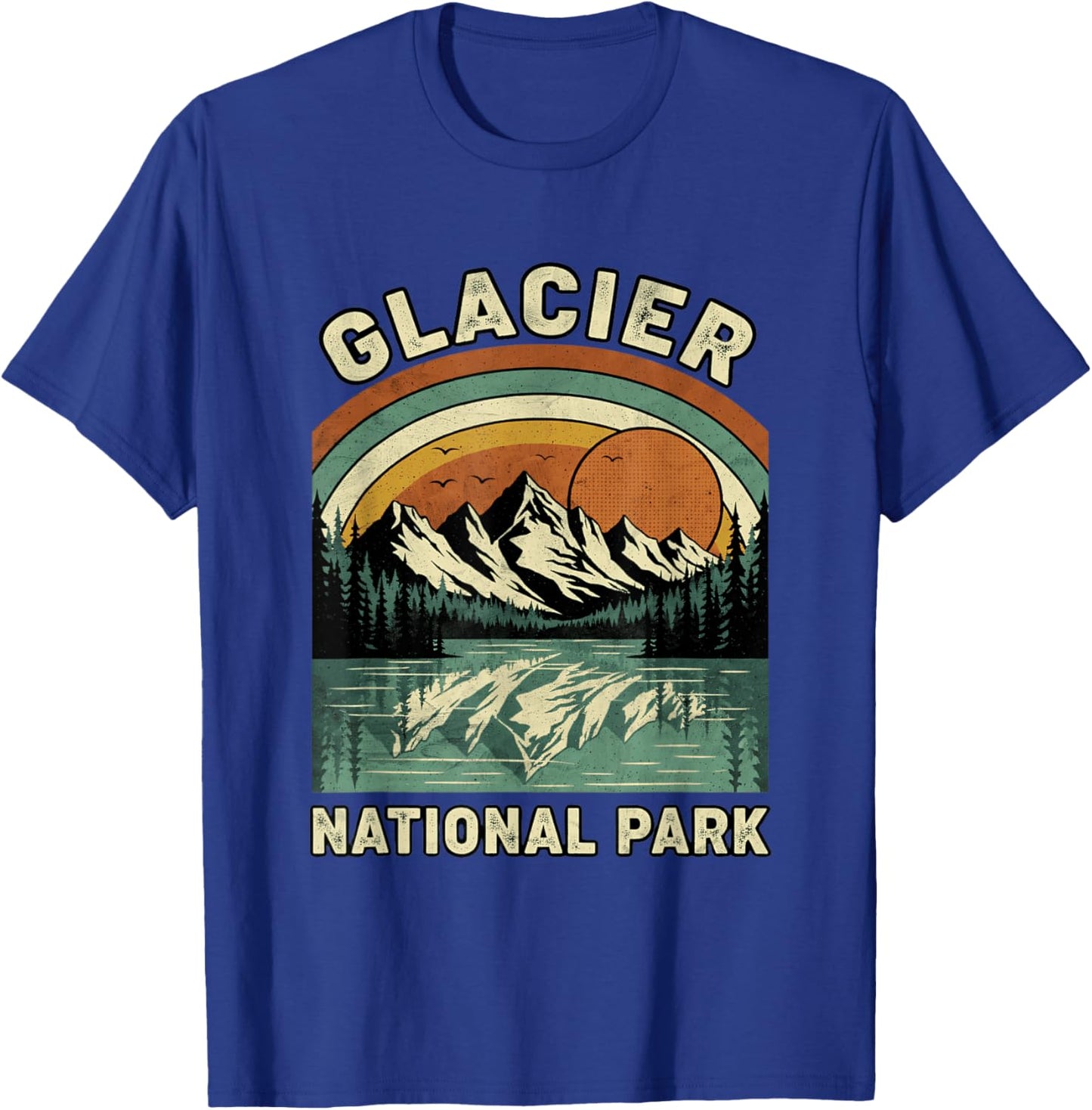 Glacier National Park Hiking Souvenir Adventure Outdoor T-Shirt - T-Shirt | Royal