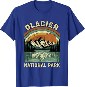 Glacier National Park Hiking Souvenir Adventure Outdoor T-Shirt - T-Shirt | Royal