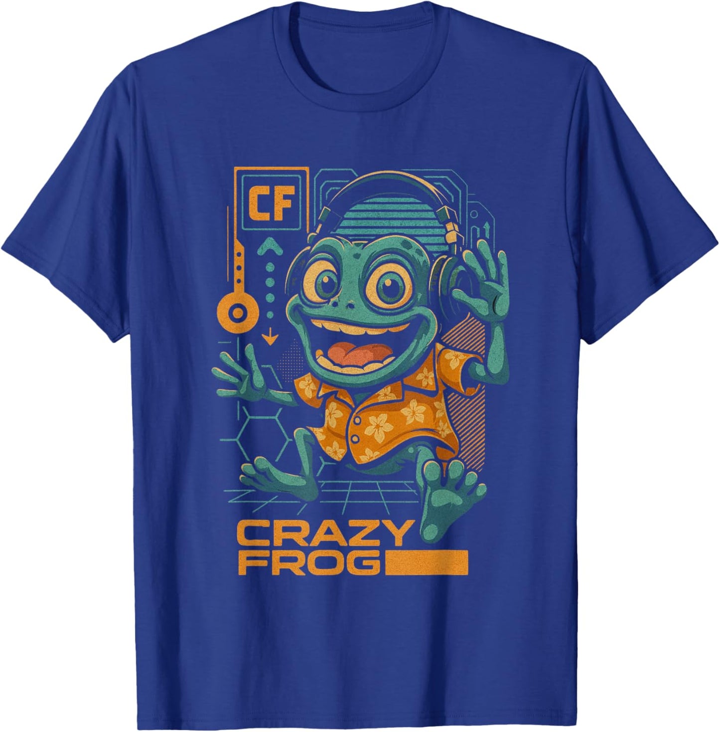Crazy Frog Headphones On Ring Ding Ding Kids T-Shirt - T-Shirt | Royal