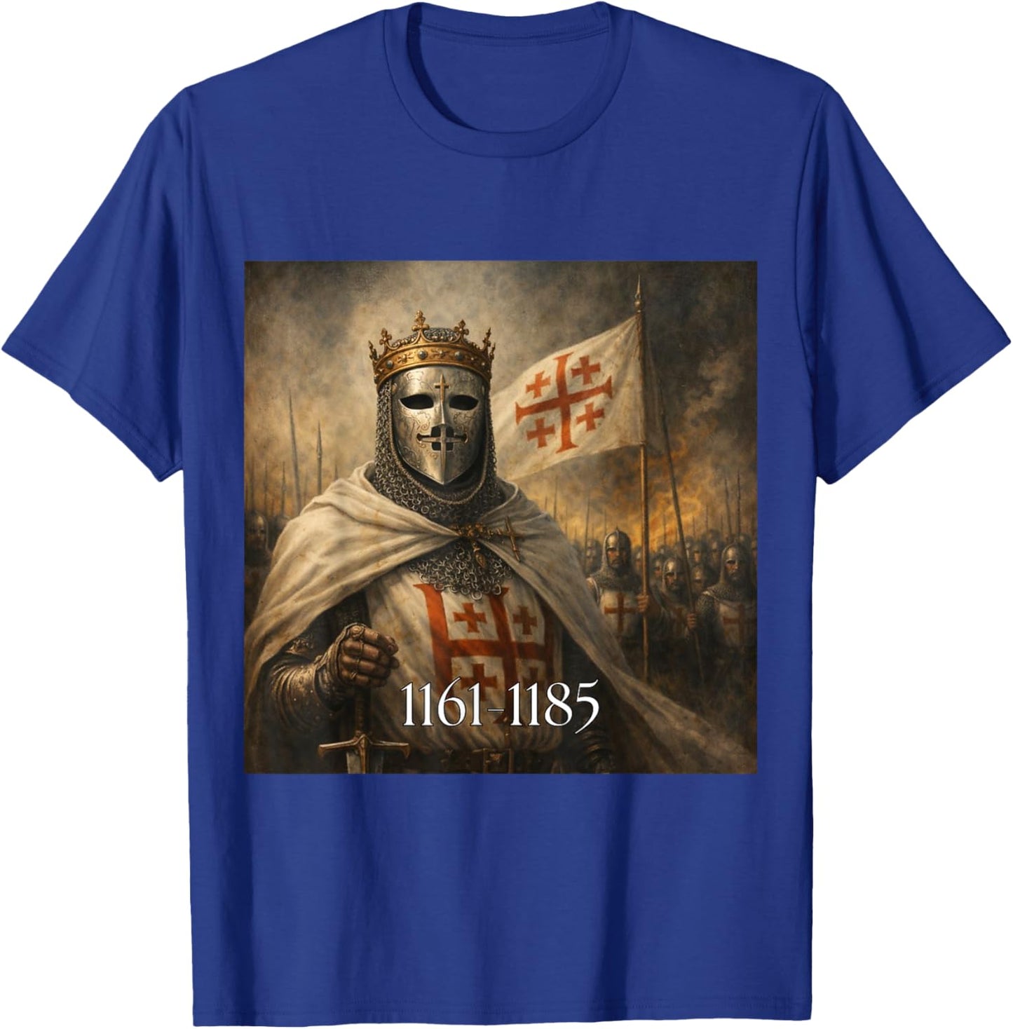 Sliver Mask King Baldwin IV Meme The Leper King Warrior T-Shirt - T-Shirt | Royal