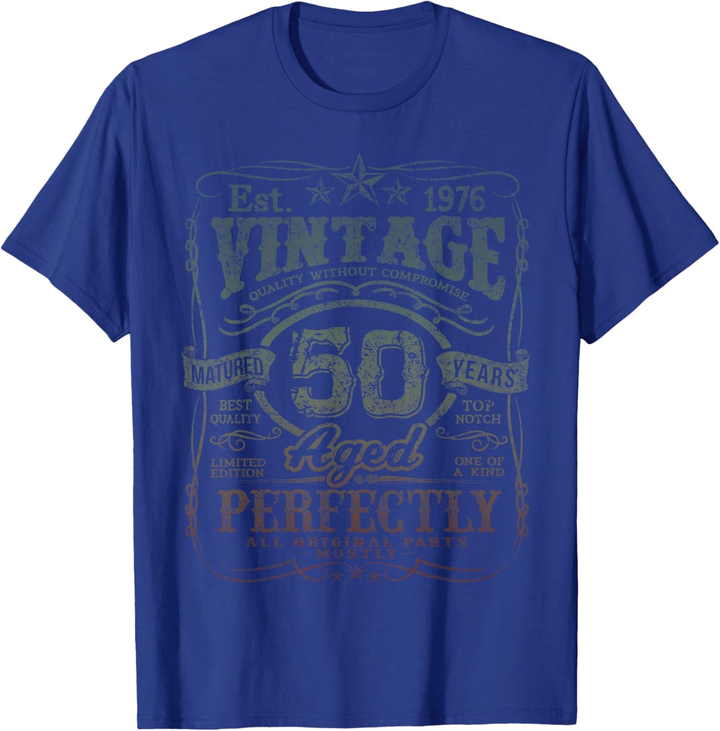 Vintage 1976 Limited Edition Shirt 50 Year Old 50th Birthday T-Shirt - T-Shirt | Royal