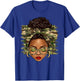 Black History Month Afro Black Women Camo African Pride T-Shirt - T-Shirt | Royal