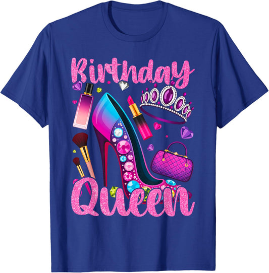 Birthday Queen Crown Graphic Vibes T-Shirt - T-Shirt | Royal