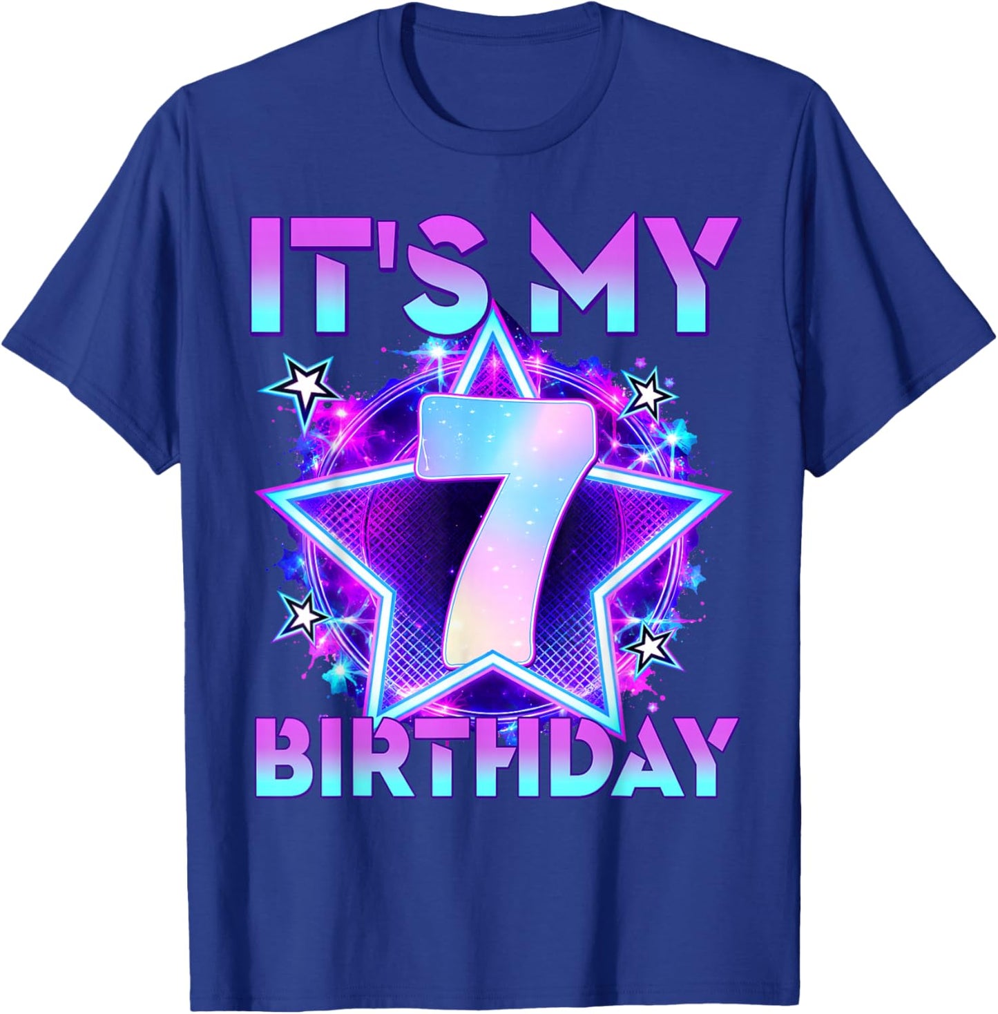 7 Years Old Birthday K Pop Kids 7th Birthday Girls Boy K-pop T-Shirt - T-Shirt | Royal