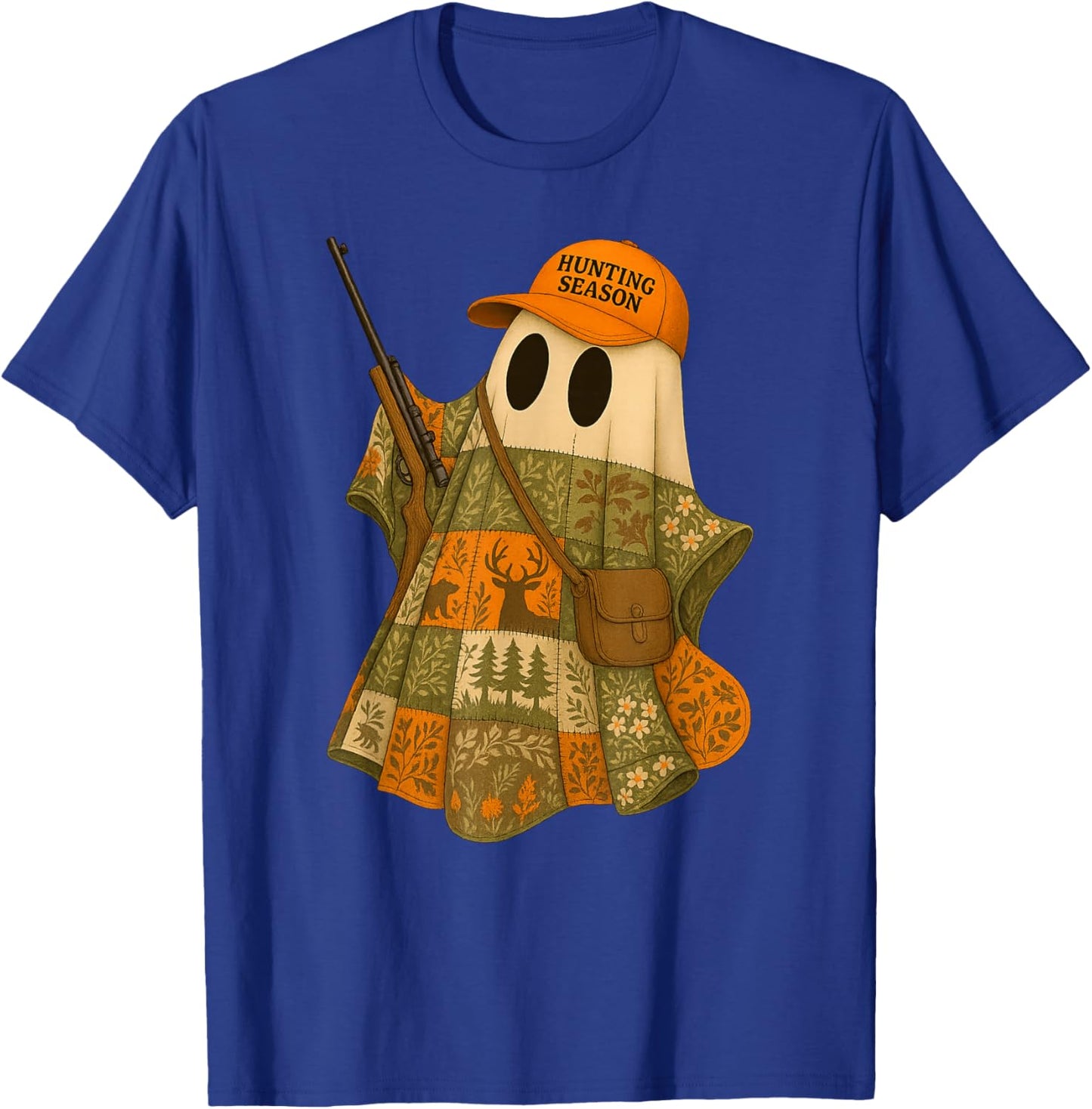 Hunting Season Camo Hunting Ghost Patchwork T-Shirt - T-Shirt | Royal