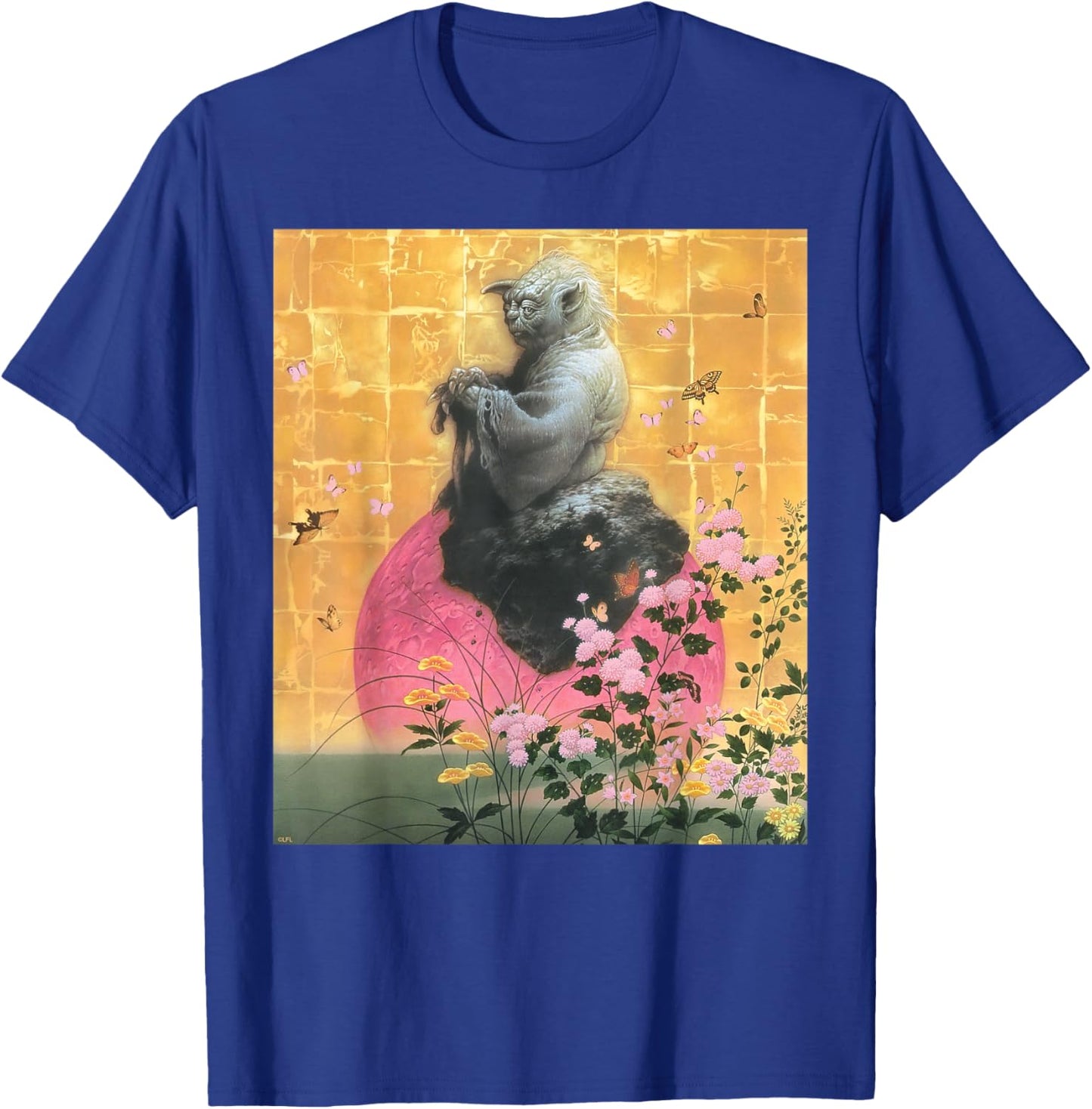 Star Wars Yoda Jedi Master Spring Cherry Blossoms Sakura Art T-Shirt - T-Shirt | Royal