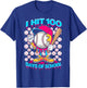 I hit 100 Days of School, Baseball Ice Cream Drip T-Shirt - T-Shirt | Royal