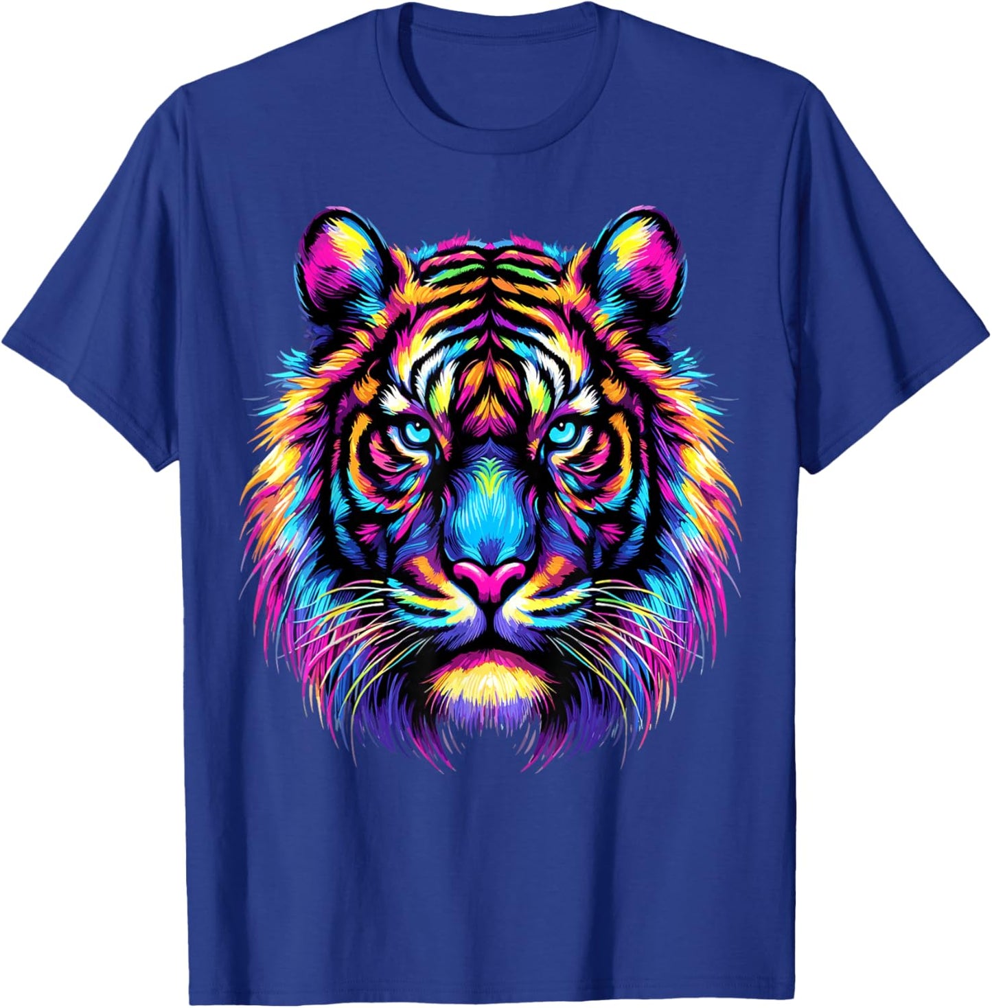 Colorful Tiger Head T-Shirt - T-Shirt | Royal