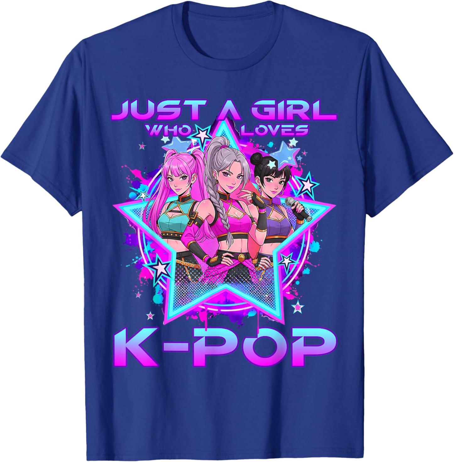 Just A Girl Who Loves K-pop Kids Girls K-pop Birthday Kpop T-Shirt - T-Shirt | Royal