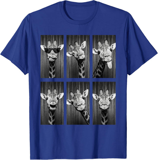 Giraffe Photobooth Funny Safari Animal Portrait T-Shirt - T-Shirt | Royal