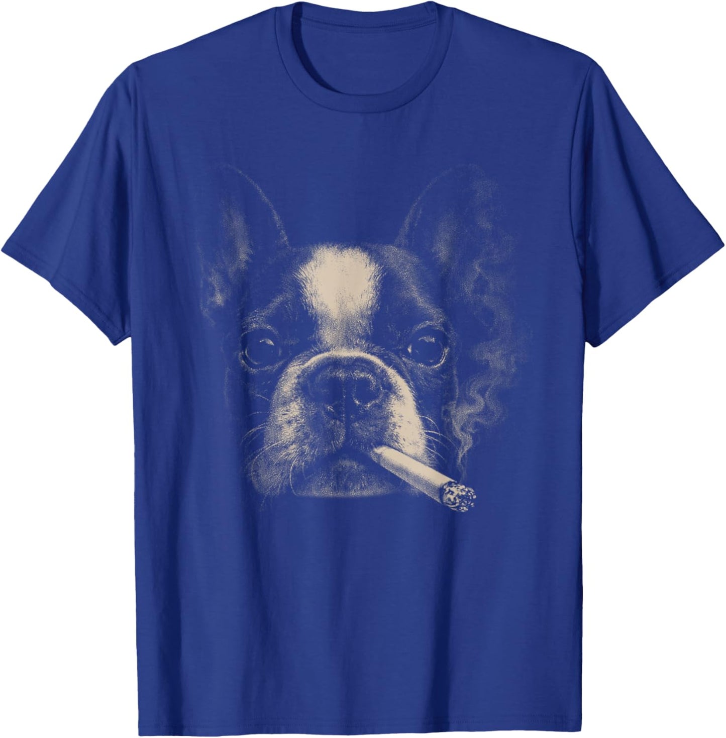 Dog Smoking Funny Boston Terrier Smoking Dog Meme T-Shirt - T-Shirt | Royal