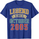 Legend October 2005 20th Birthday Men Women 20 Year Old T-Shirt - T-Shirt | Royal