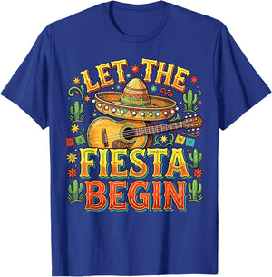 Let The Fiesta Begin Mexican Cinco De Mayo T-Shirt - T-Shirt | Royal