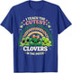 Cutest Clovers in Patch Teacher Boho Leopard Rainbow T-Shirt - T-Shirt | Royal