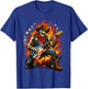 American Flag Guitar Skeleton Country Rock Rider T-Shirt - T-Shirt | Royal
