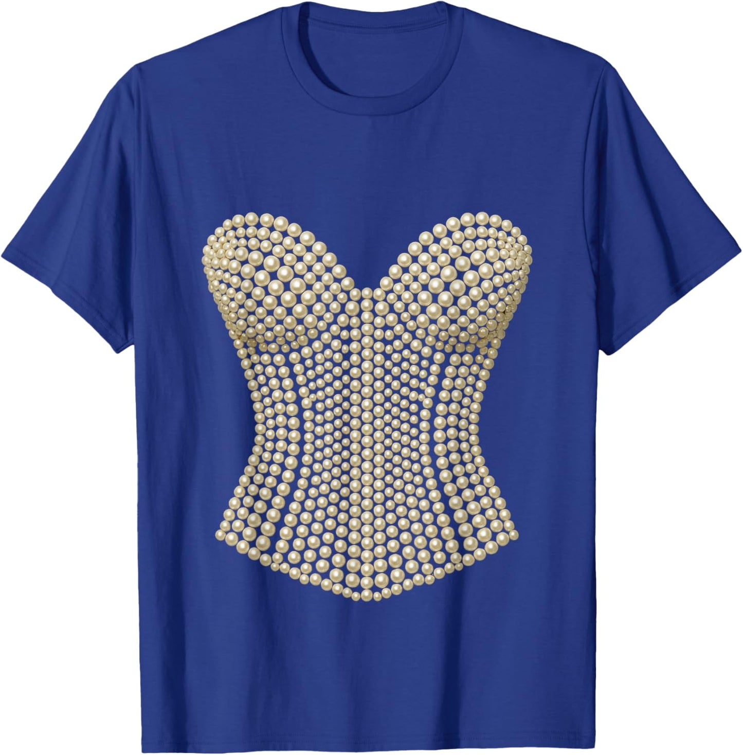 Halloween Pearl Corset Design Costume Show Girls T-Shirt - T-Shirt | Royal