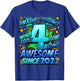 4 Year Old Gifts for Boys 4th Birthday Boy 4 Year Old Boy T-Shirt - T-Shirt | Royal